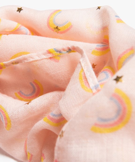 Foulard fille forme snood à motifs arc-en-ciel et étoiles vue2 - GEMO 4G FILLE - GEMO