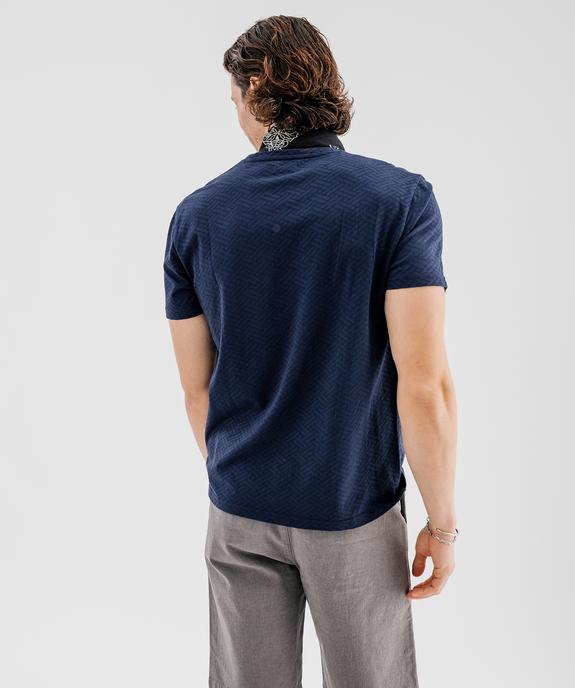 Tee-shirt manches courtes en maille fantaisie homme vue3 - GEMO 4G HOMME - GEMO