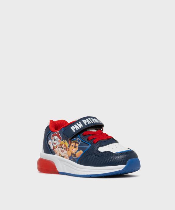 Baskets basses à scratch et imprimé garçon - La Pat'Patrouille vue2 - PAT PATROUILLE - GEMO