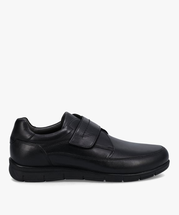 Derbies homme confort dessus cuir uni à scratch vue1 - GEMO (CONFORT) - GEMO