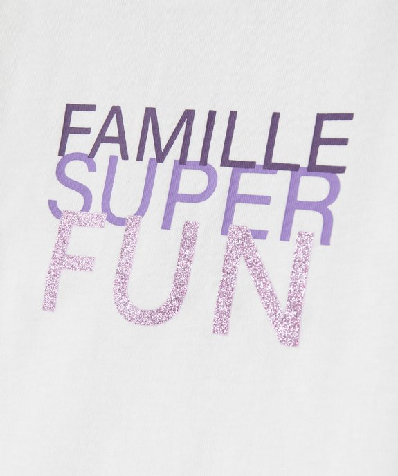 Tee-shirt bébé fille avec message spécial famille vue2 - GEMO(BEBE DEBT) - GEMO