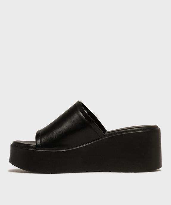 Mules à semelle plateforme et talon compensé femme vue3 - 5 MILES - GEMO