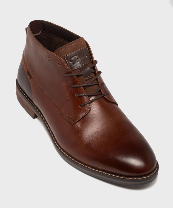 Boots en cuir à lacets homme - Tanéo vue6 - TANEO - GEMO