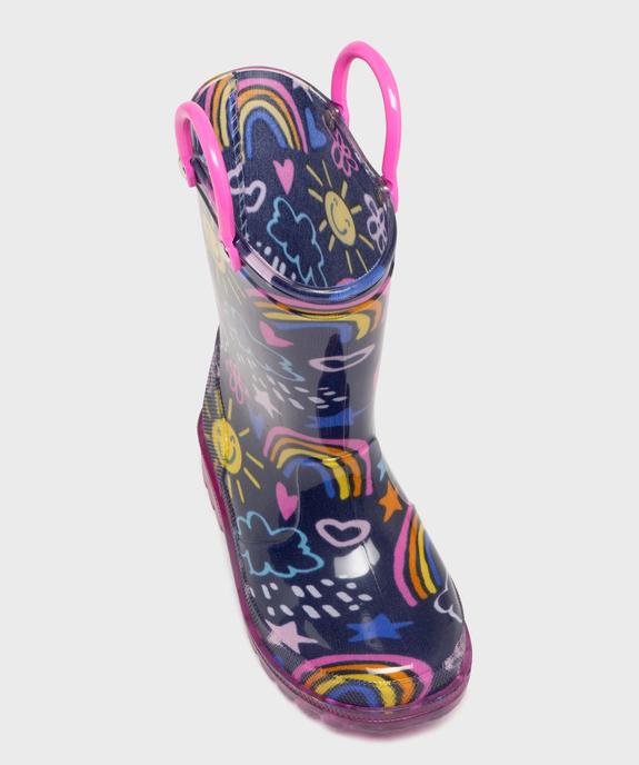 Bottes de pluie à anses et semelle lumineuse fille vue5 - LOVELY WINGS - GEMO