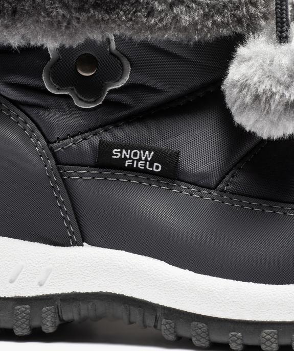 Après-ski fille avec tige en maille peluche et pompons vue6 - GEMO (ENFANT) - GEMO