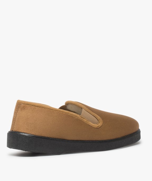  Chaussons homme unis avec doublure chaude vue4 - THERITEX - GEMO