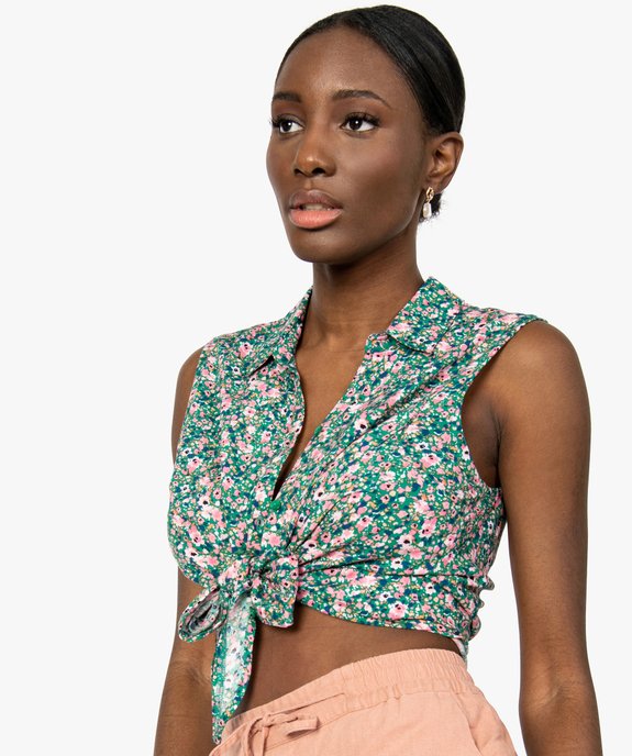 Chemise femme imprimée sans manches vue1 - GEMO(FEMME PAP) - GEMO