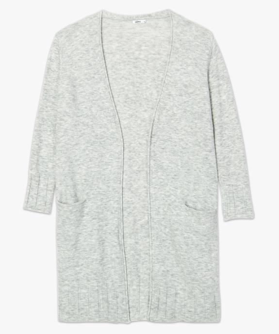 Gilet femme coupe longue en maille épaisse vue4 - GEMO(FEMME PAP) - GEMO