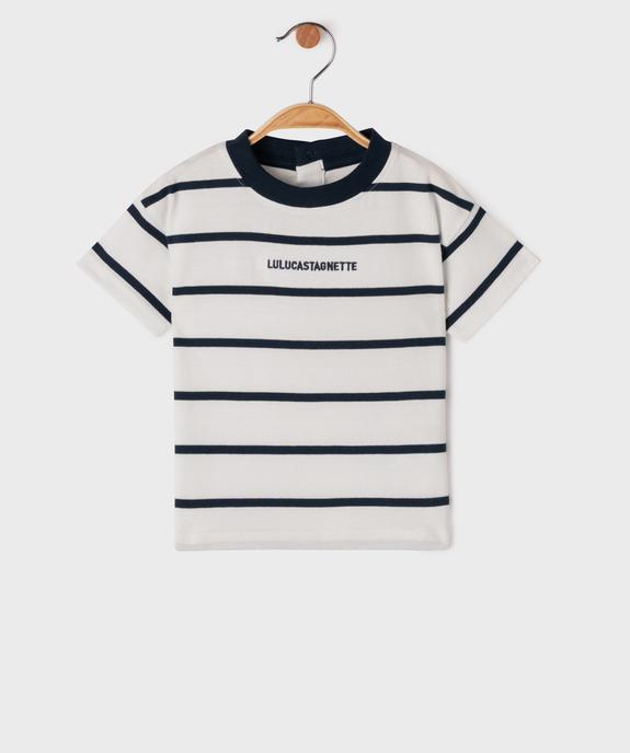 Tee-shirt manches courtes à rayures bébé garçon - LuluCastagnette vue1 - LULU CASTAGNETTE GEMO FOR GOOD - GEMO