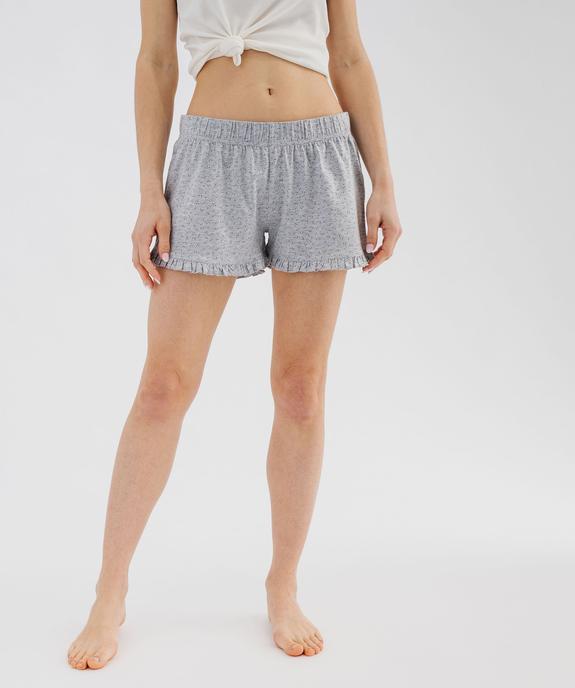 Short de pyjama avec finitions froncées femme vue5 - GEMO 4G FEMME - GEMO