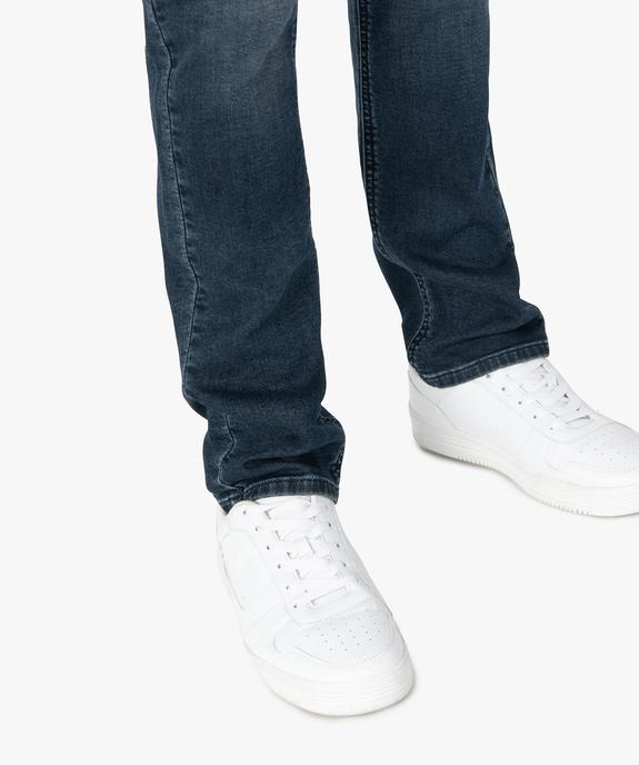 Jean homme coupe straight aspect délavé sur l’avant vue2 - GEMO (HOMME) - GEMO