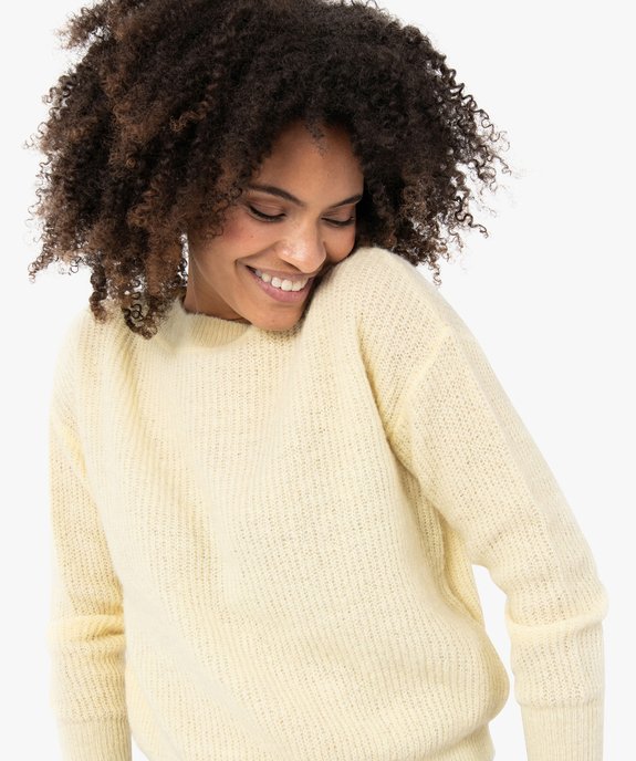 Pull femme en grosse maille vue2 - GEMO(FEMME PAP) - GEMO