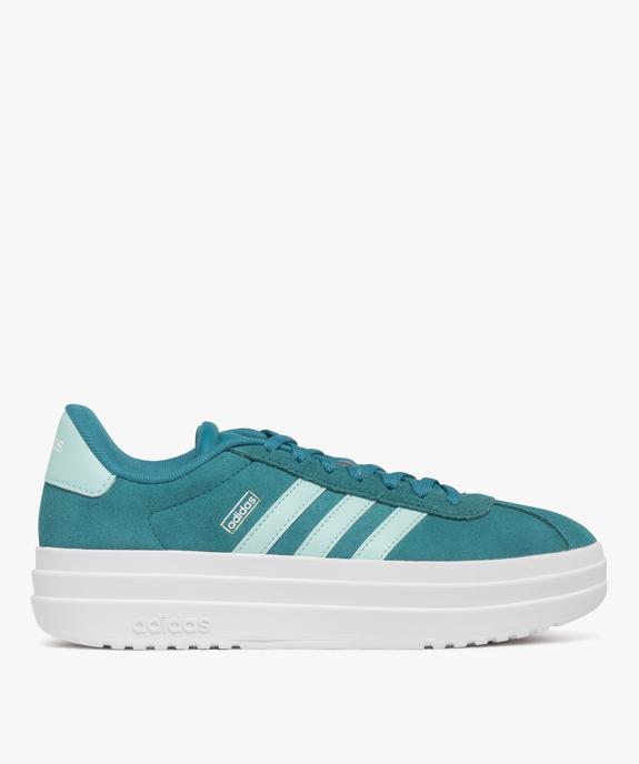 Baskets en cuir VL Court bold avec semelle plateforme femme - Adidas vue1 - ADIDAS - GEMO