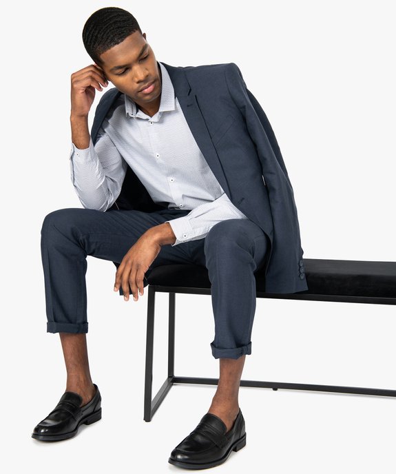 Veste de costume homme en lin majoritaire vue5 - GEMO (HOMME) - GEMO