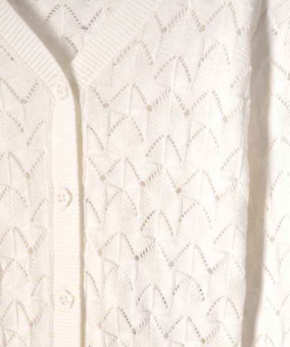 Gilet en maille fantaisie coupe courte fille - LuluCastagnette vue3 - LULU CASTAGNETTE GEMO FOR GOOD - GEMO