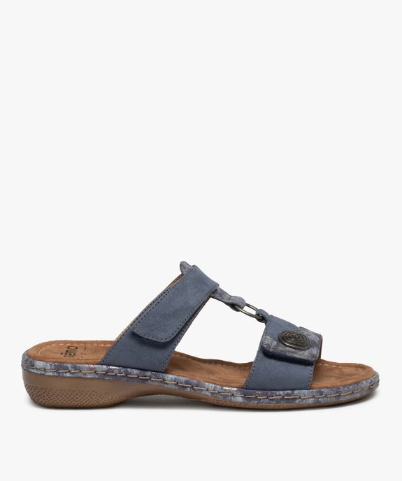 Mules femme confort à brides ajustables à scratch vue1 - GEMO (CONFORT) - GEMO