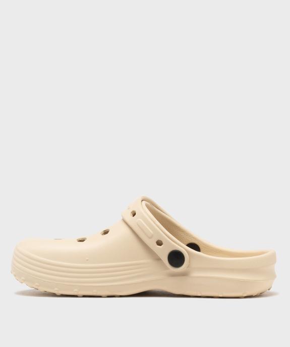 Sabots souples perforés unis femme vue3 - GEMO (PLAGE) - GEMO