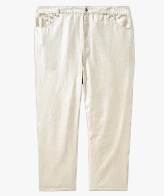 Jean enduit métallisé femme grande taille vue5 - GEMO (G TAILLE) - GEMO