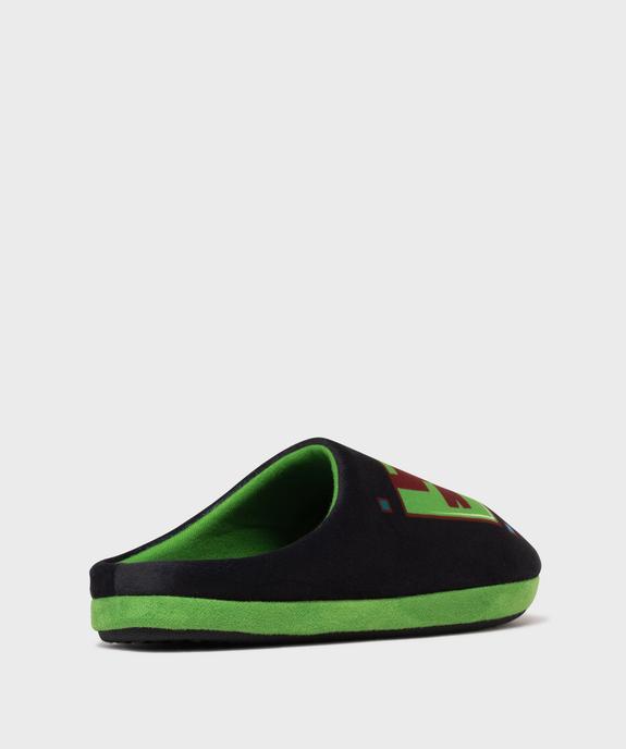 Chaussons mules en velours doux imprimés garçon - Minecraft vue4 - MINECRAFT - GEMO