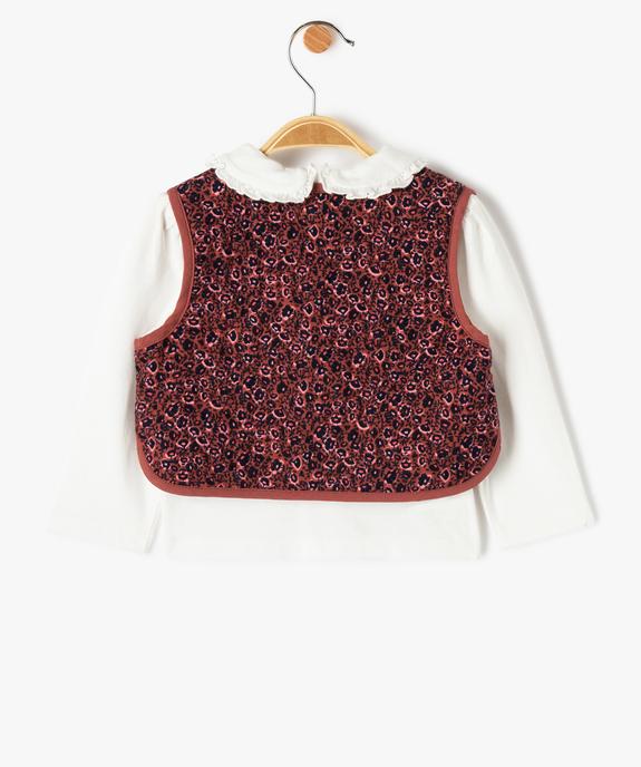 Ensemble bébé fille 2 pièces : tee-shirt et gilet — LuluCastagnette vue4 - LULUCASTAGNETTE - GEMO