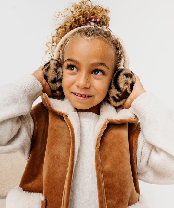 Veste sans manches fourrée en velours ras fille vue6 - GEMO (ENFANT) - GEMO