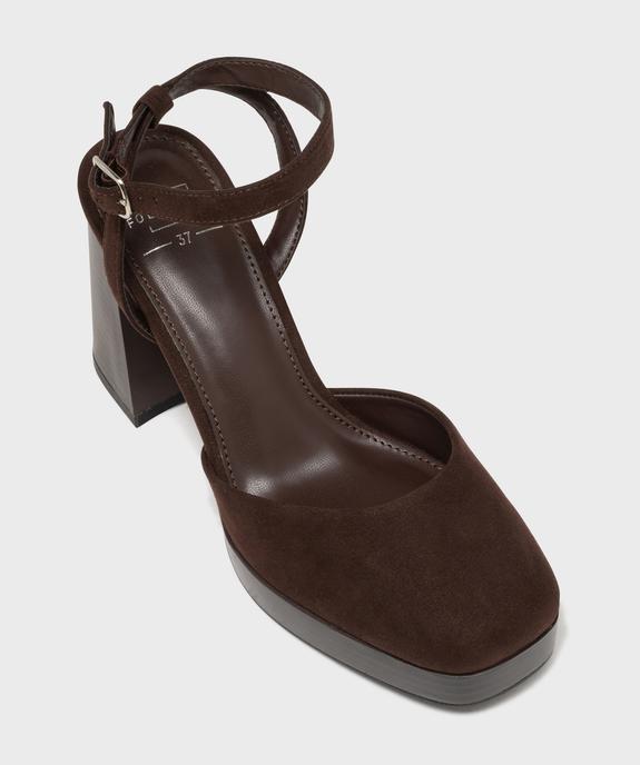 Escarpins plateforme talon carré femme - Follow Me vue2 - FOLLOW ME - GEMO
