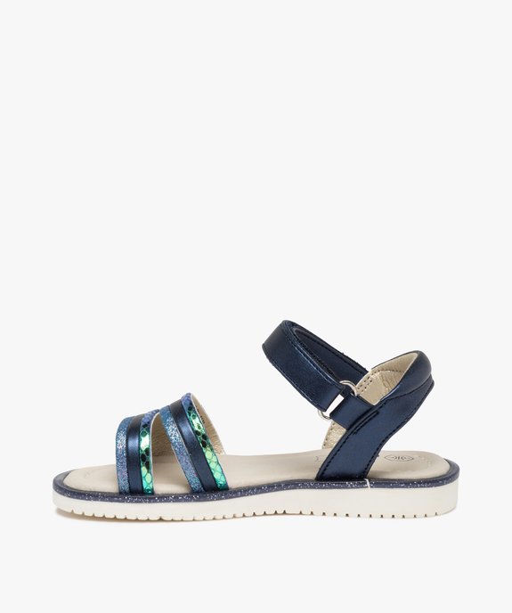 Sandales fille à brides brillantes et pailletées vue3 - GEMO (ENFANT) - GEMO