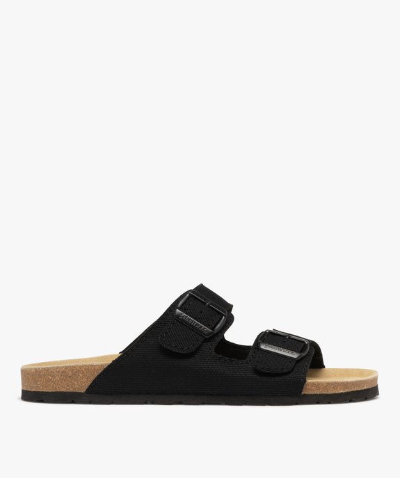 Sandales mules 2 brides en toile homme - Schott vue1 - SCHOTT - GEMO