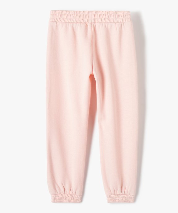 Pantalon de jogging fille en molleton chaud vue4 - GEMO (ENFANT) - GEMO