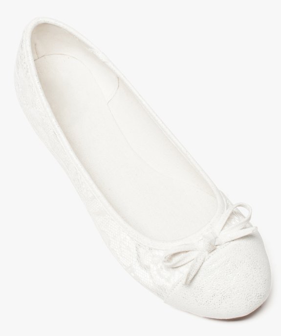 Ballerines femme pailletées en toile imitation dentelle vue5 - GEMO(URBAIN) - GEMO