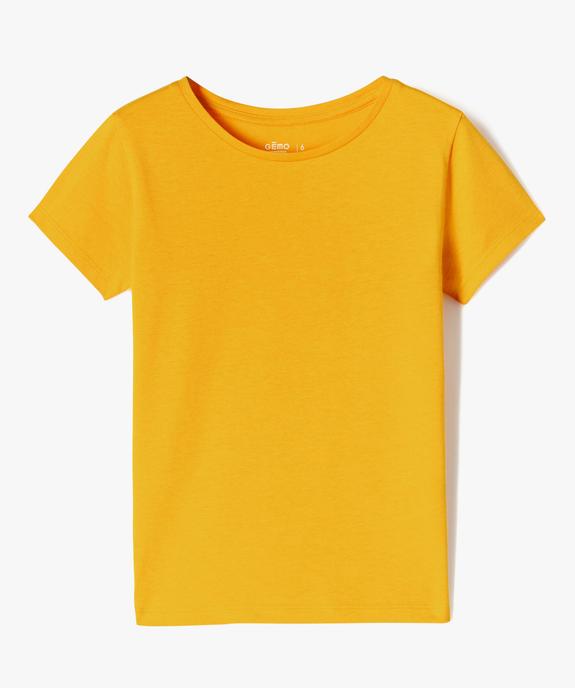Tee-shirt à manches courtes uni fille vue1 - GEMO 4G FILLE - GEMO