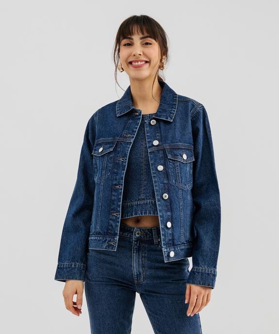 Veste en jean classique femme vue6 - GEMO 4G FEMME - GEMO