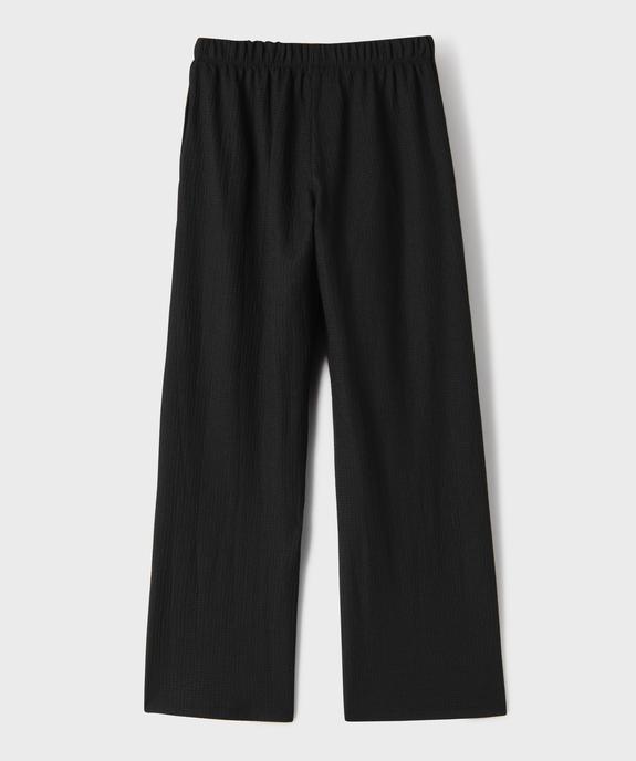 Pantalon fluide en maille gaufrée fille vue3 - GEMO (JUNIOR) - GEMO