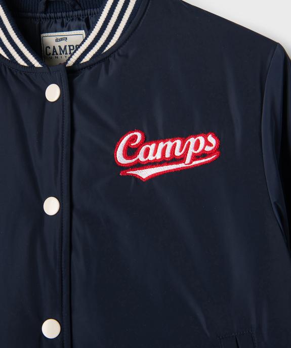 Blouson matelassé esprit bombers fille - Camps United vue3 - CAMPS GEMO FOR GOOD - GEMO