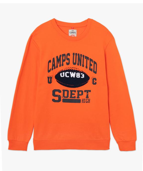 Sweat homme avec motif en maille bouclette  – Camps United vue4 - CAMPS UNITED - GEMO
