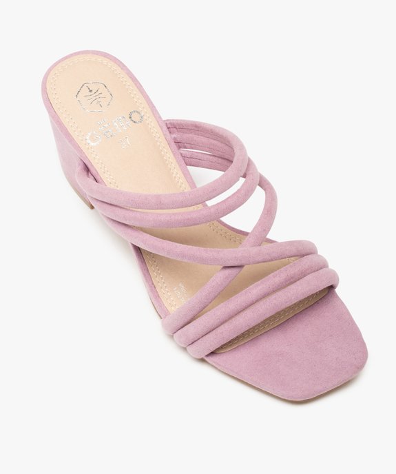 Mules femme unies à talon carré et brides rondes  vue5 - GEMO(URBAIN) - GEMO