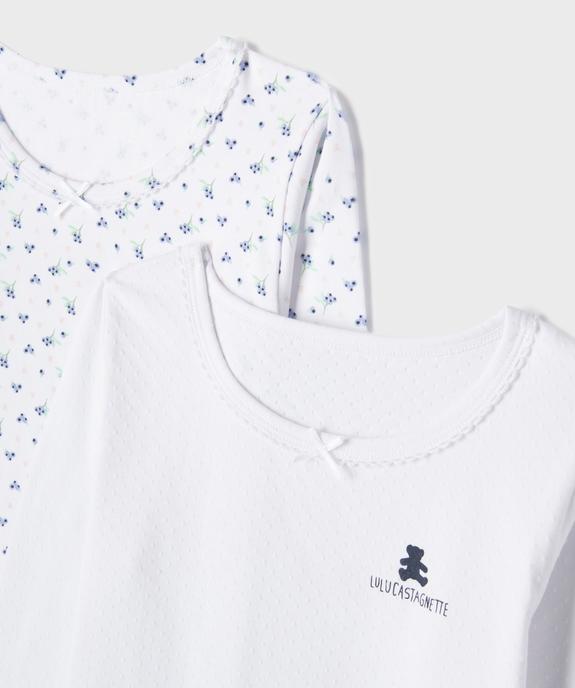 Tee-shirt lingerie à manches longues fille (lot de 2) - LuluCastagnette vue2 - LULU CASTAGNETTE GEMO FOR GOOD - GEMO