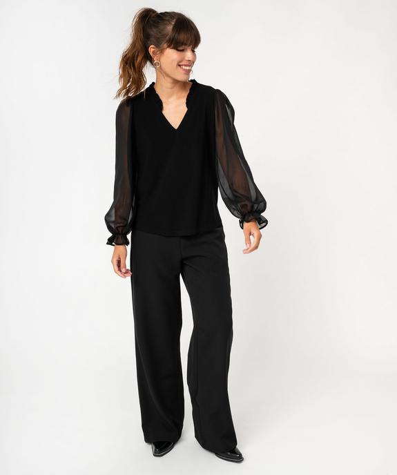 Pantalon large, souple et extensible femme vue5 - GEMO(FEMME PAP) - GEMO
