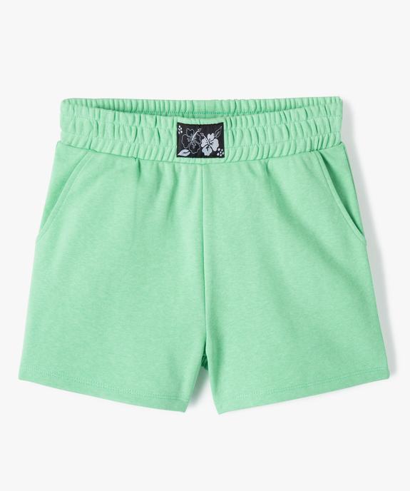 Short fille en maille avec large ceinture élastique vue2 - GEMO (JUNIOR) - GEMO