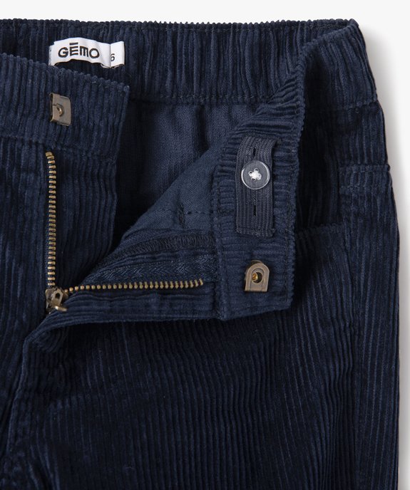 Pantalon en velours côtelé coupe ample garçon vue3 - GEMO (ENFANT) - GEMO