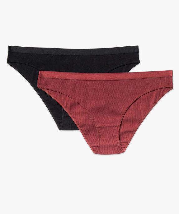 Culotte en maille côtelée femme (lot de 2) vue4 - GEMO 4G FEMME - GEMO