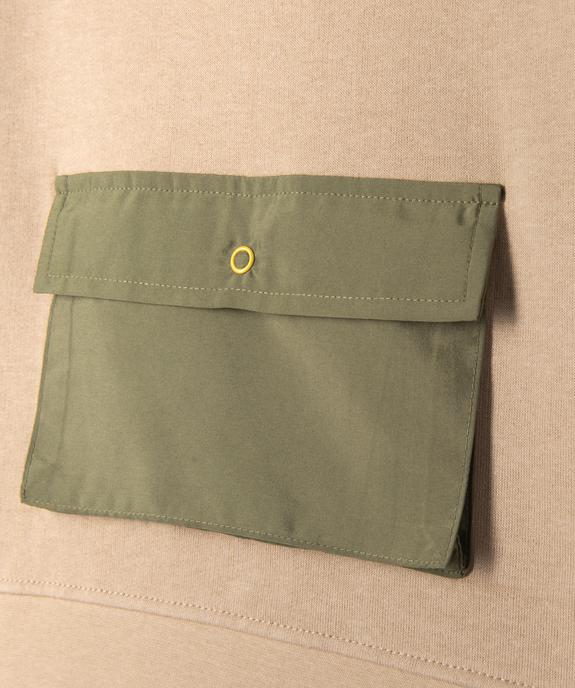 Sweat à capuche avec poche à rabat sur l’avant garçon vue4 - GEMO (ENFANT) - GEMO