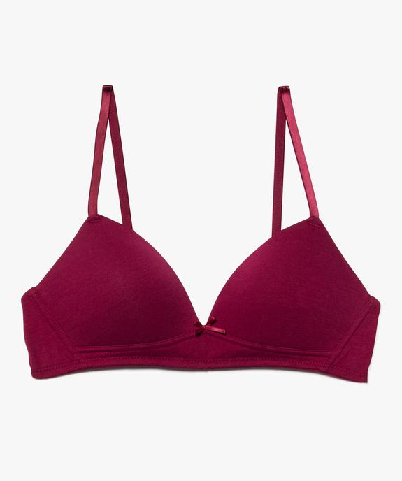 Soutien-gorge fille forme triangle avec bonnets paddés vue1 - GEMO 4G FILLE - GEMO