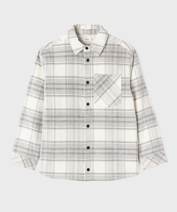 Chemise manches longues à carreaux doublée épaisse garçon vue2 - GEMO (JUNIOR) - GEMO