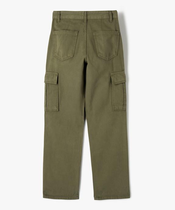 Pantalon cargo en toile de coton fille vue4 - GEMO (JUNIOR) - GEMO