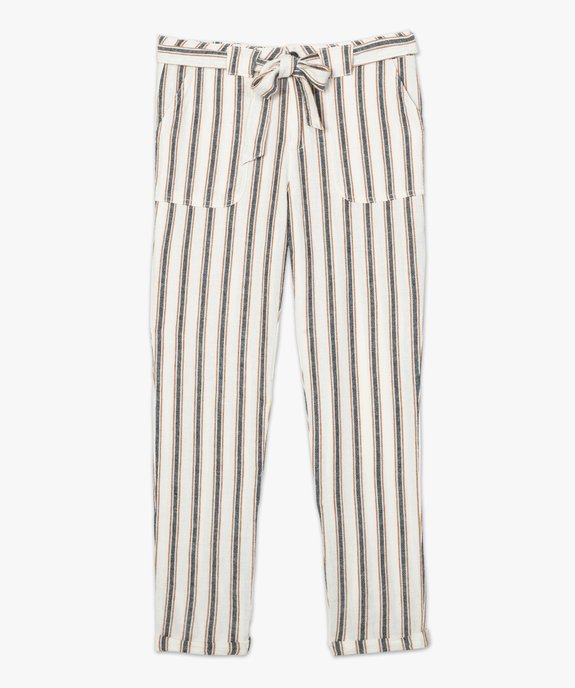 Pantalon femme rayé vue4 - GEMO(FEMME PAP) - GEMO