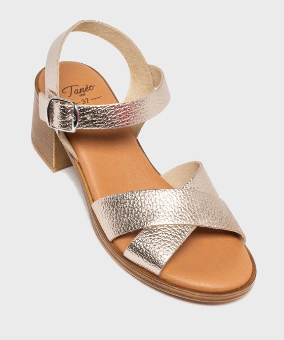 Sandales à talon en cuir femme - Tanéo vue5 - TANEO - GEMO