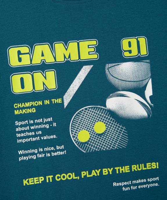 Tee-shirt manches courtes avec motif XXL garçon vue2 - GEMO 4G GARCON - GEMO