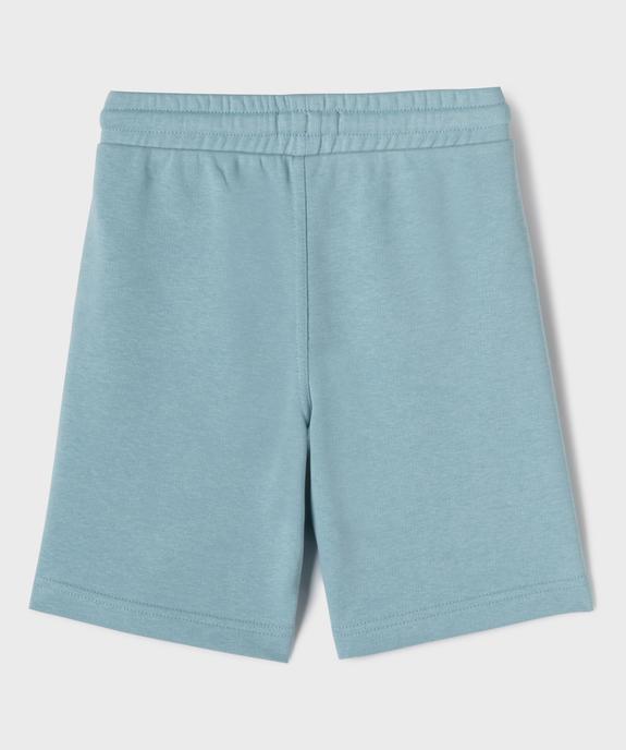 Bermuda en maille French Terry avec ceinture ajustable garçon vue3 - GEMO 4G GARCON - GEMO