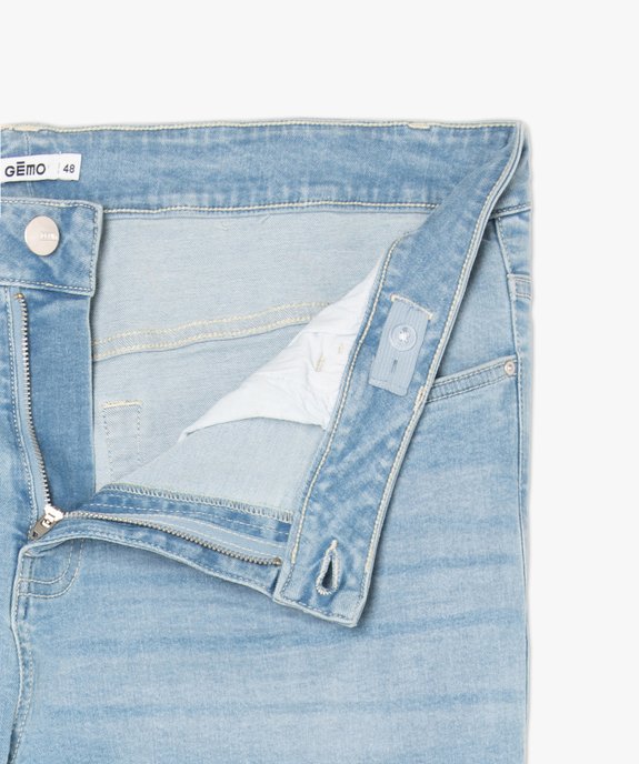 Jean femme grande taille coupe Straight stretch à taille réglable vue5 - GEMO (G TAILLE) - GEMO